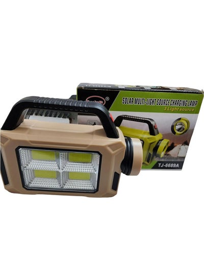 Buy Solar or Electric Rechargeable Emergency Flashlight Three Light Modes TJ -6689 in Egypt