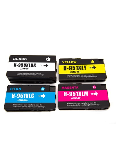 Buy ink Cartridges 950XL 951XL for HP High Yield 4-Pack 950 951 XL for Printer Officejet Pro 251dw 276dw 8100 8600 8610 8620 8630 8640 8650 8660 in UAE