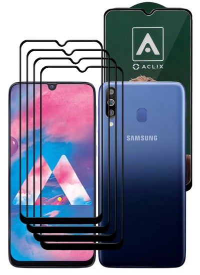 Buy 4 Pieces Antistatic ESD Dustproof Premium Quality High Definition Tempered Glass Screen Protector Designed For Samsung Galaxy M30 in UAE