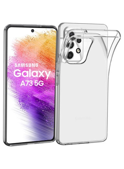 Buy Samsung Galaxy A73 Transparent Silicone TPU Case Cover Clear in Egypt