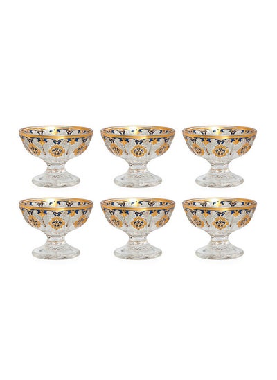 Buy 6-Piece Mikasa Glass Ice Cream Cup Set in UAE