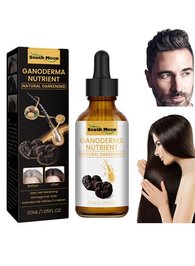Buy Anti-Greying Hair Serum, Dark Anti Graying Hair Serum For Men and Women, Ganoderma Nutrient Natural Darkening, Promoting Healthier And Thicker Hair in UAE