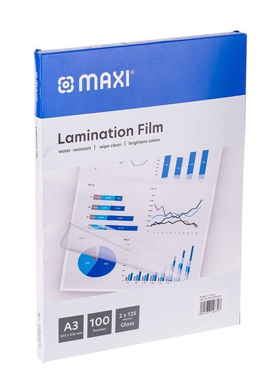 Buy 100-Piece A3 Size Lamination Pouch in UAE