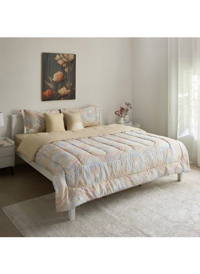 اشتري Houston Ethno 5-Piece Cotton Printed King Comforter Set 240 x 220 cm في الامارات