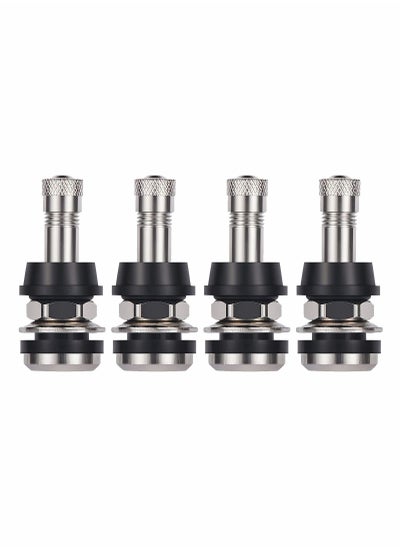 اشتري 4-Pack TR416 Metal Valve Stems for High-Pressure Tires - Fits 0.453" & 0.625" Rim Holes, 1.5" Long في السعودية