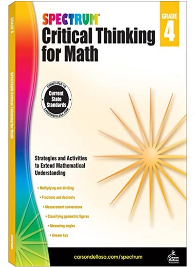 اشتري Spectrum Critical Thinking For Math Grade 4 by Spectrum Paperback في الامارات