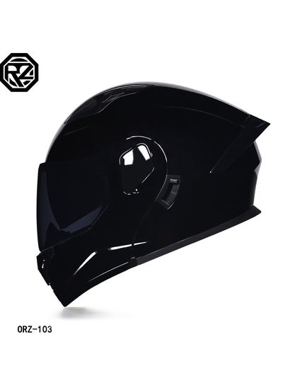 Buy New Double Mirror Helmet Semi Full Cover Four Seasons Motorcycle Helmet in Saudi Arabia