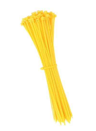 اشتري Yellow Zip Cable Ties, 250 mm Heavy Duty White, Self-Locking Premium Nylon Cable Wire Ties for Electrical, Garden and Multiple purpose في الامارات