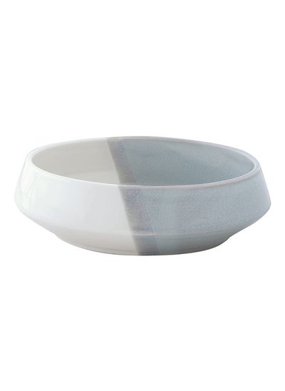 Buy Double Porcelain Soup Plate, Blue & White - 16.5 cm in UAE