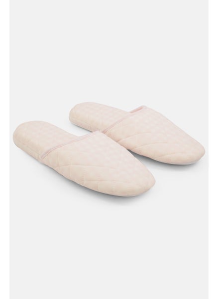 اشتري Women Slip On Quilted Home Slippers, Light Pink في السعودية