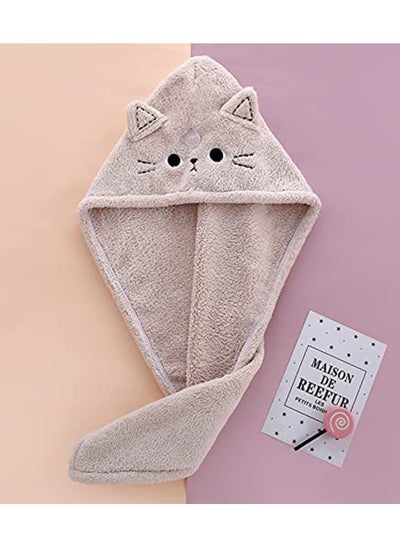 Buy Microfiber Hair Drying Towels 3 Packs Ultra Absorbent Hair Wrap for Women and Girls Quick Dry Turban for Long Thick Curly Hair Ideal for Cat Lovers in UAE