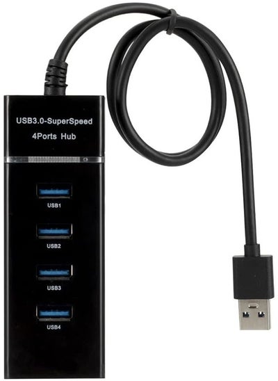 اشتري محور USB 3.0 مع 4 منافذ توسيع متعددة لجهاز الكمبيوتر المكتبي واللاب توب، سرعة عالية تصل إلى 5Gbps، كابل بطول 30 سم مع مؤشر LED وحماية بالصمام لحماية جميع الأجهزة في السعودية