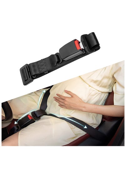 اشتري Pregnancy Seat Belt Adjuster Seat Bump Strap for Pregnant Women Prevent Abdomen Compression and Protect Belly- Pregnancy Must Haves Maternity Seat Cover Belt for Expectant Mothers (BLACK) في الامارات