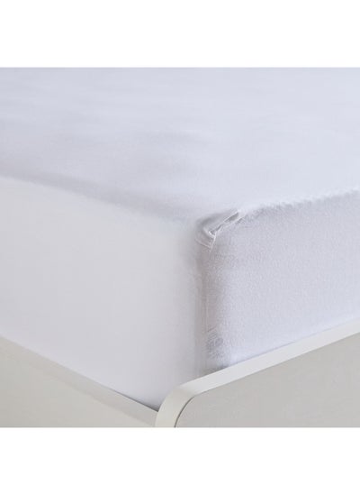 Buy Essential Queen Cotton Olympic Fitted Sheet 160 X 200 X 36 Cm in UAE