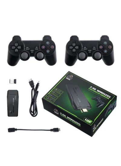 اشتري Classic M8 Game Stick 4K Game Console with Two 2.4G Wireless Gamepads Dual Players HDMI Output Built in 3500 Classic Games Compatible with Android TV/PC/Laptop/Projecto في الامارات