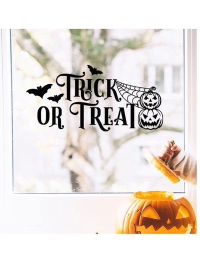 Buy ECVV Halloween Wall Decal, Trick or Treat Wall Stickers Removable DIY Wall Art Decor Scary Pumpkin Bat Black Halloween Stickers for Halloween Party Decorations in UAE