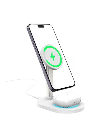 Buy CHARGING WIRELESS MAGNETIC & HOLDER STAND  15W 2 IN 1 RCW-32 RECCI in Egypt