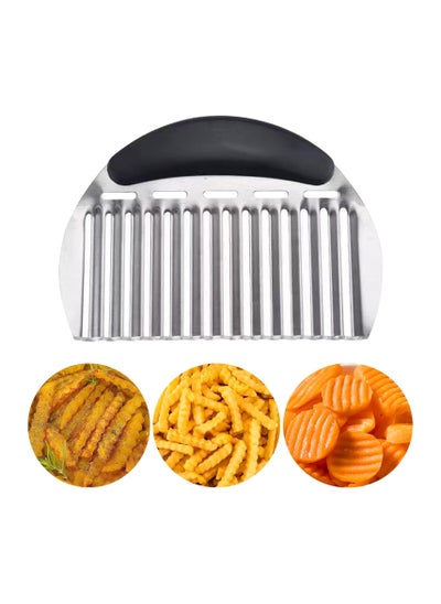 Buy Crinkle Potato Cutter, Crinkle Potato Cutter, Stainless Steel Wavy Cutter, Crinkle Cutter Tools with Handle for Carrots and Vegetables in Saudi Arabia