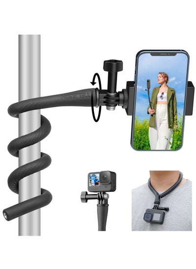 Buy SYOSI Long Gooseneck Flexible Clamp, Selfie Stick Extension Long Arm Gooseneck Bracket Mount Clamp for GoPro Phones Camera Tripod Stand Neck Holder for Bike Motorcycle Boat Car Desk in Saudi Arabia