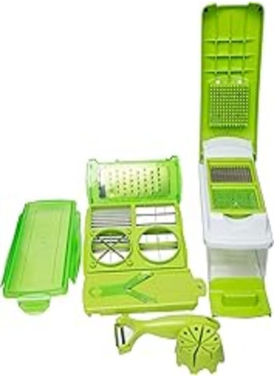 Buy Nicer Dicer Plus Multifunction Vegetable Chopper, Green in Egypt