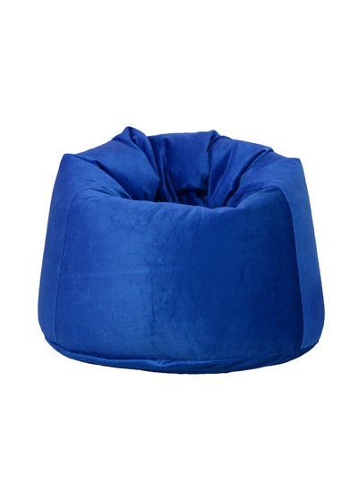 Buy Soft Suede Velvet Bean Bag With Filling Royal Blue in UAE