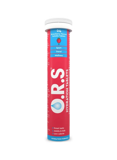 Buy Ors Hydration Tablets With Electrolytes, Strawberry Flavor - 24 Count Pack in UAE