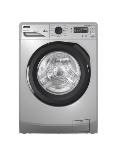 Buy Zanussi Automatic Washing Machine ,PERLAMAX, Digital, Multi Program, 8 KG, 1200 RPM, Silver, Motor Universal, Black Door - ZWF8240SB5 in Egypt