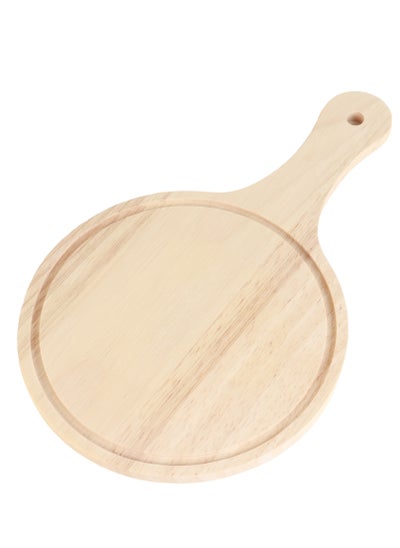 Buy Pizza serving tray with wooden design circle shape in Saudi Arabia