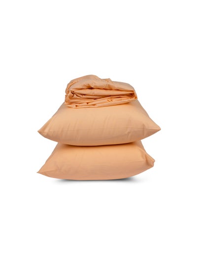 Buy Fitted Sheet Set Peach 120x200 in Egypt