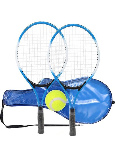 Buy Set of 2 Kids Tennis Rackets Pre-Strung 8.6 Inch Light Kids Racquet Set for Beginner Boys and Girls with 1 Tennis Balls and Carry Bag in UAE