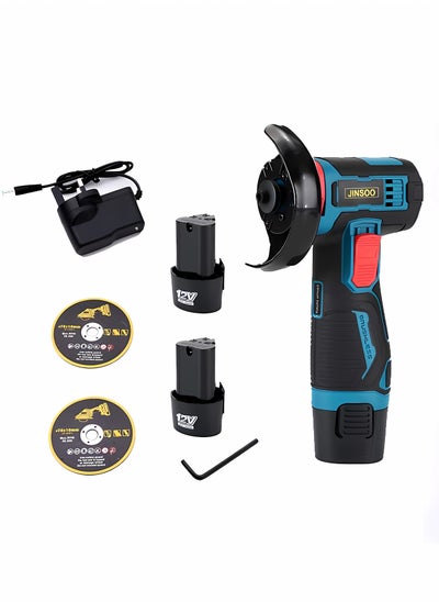 Buy JINSOO 18V Mini mini rechargeable wireless polishing machine with lithium battery and charger, 76MM diameter grinding wheel mini Angle grinder set in Saudi Arabia