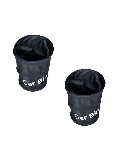 Buy 2-piece Car Trash Bin Garbage Container Storage Bag in UAE