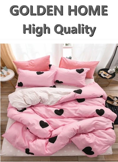 Buy 6 Piece King/Queen/Single size, striped pattern duvet cover set. set includes 1 Comforter Cover, 1 Fitted Bedsheet, 4 Pillowcases in UAE