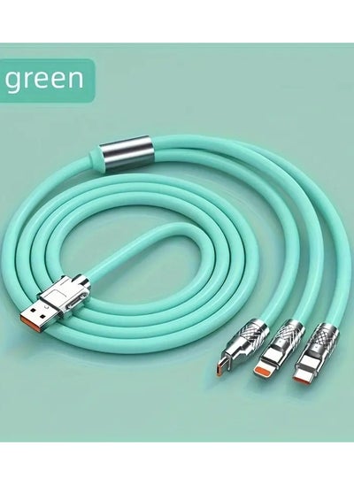 اشتري Multi-Charging Cable 3-In-1 Type-C Data Ultra-Fast Charging Cable For Iphone/Type-C/Samsung/Xiaomi And More MFI Certificate في الامارات