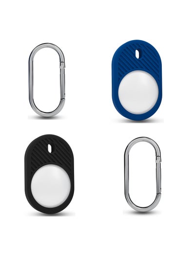 اشتري Silicone Case for AirTag, AirTag Keychain (2021), Suitable Kids, Elder Protective - Black and Blue (2 Pack) في السعودية