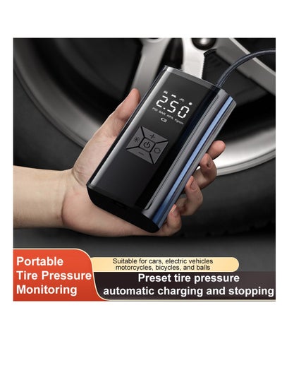 Buy Digital Screen Compressor with LED Emergency Light - The Perfect Tool for Inflating Tires Anytime W in Egypt