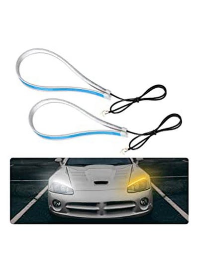 اشتري Car Light Led Strip Daytime Running Light 60 Ultra Thin Car Soft Tube Turn Signal Lamp Car Led Indicator Light Bright Driving Daytime Running Light في مصر