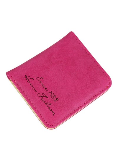 Buy Vintage Matte Short Bifold Wallet Pink in UAE