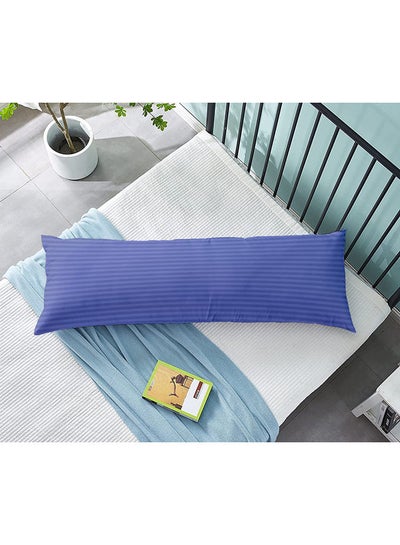 اشتري Krude Long Body Pillow 1pc, Fabric: 100% Polyester 85 GSM Microfiber 1 cm Stripe Super Soft, Filling: 1300 gm Hollow Fiber Comfort, Breathable & Ultra Soft , Size: 45 x 120 cm, Color: Lavender في الامارات