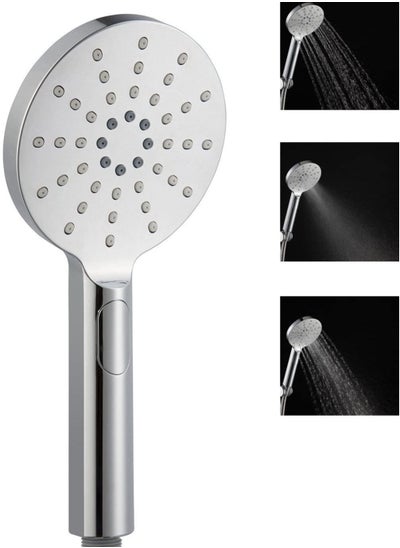 Buy OR Handheld Shower Head with Convenient Push-Control Flow Control Button (Round Shower Head)- ABS in Saudi Arabia