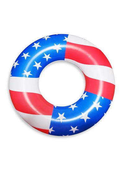 Buy Float Swimming Ring, Medium Size "60cm" Inflatable American Flag Floating Boat Float Ring, Fun Water Toys for Boys and Girls in Egypt