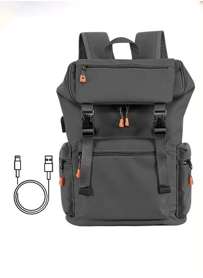 Buy Men's Large Capacity Double Shoulder Backpack for School Travel in UAE