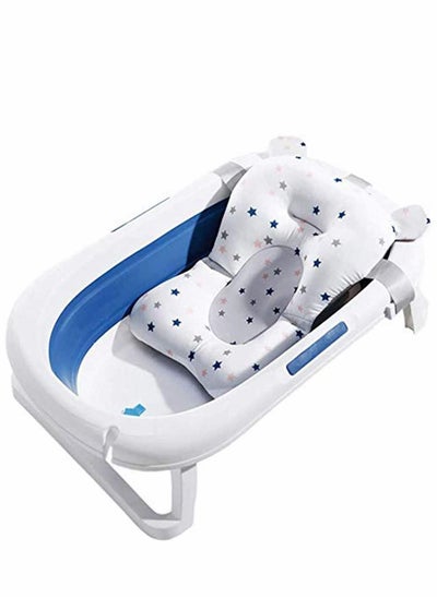 اشتري Baby Bath Cushion Pad ONLY, Newborn Bath Bed Adjustable Baby Shower Mat Non-Slip Soft Padded Infant Bathtub Support Foldable Baby Bath Seat Back Pillow Infant Bather Floating Pad, 0-12 M, NO Bathtub في الامارات