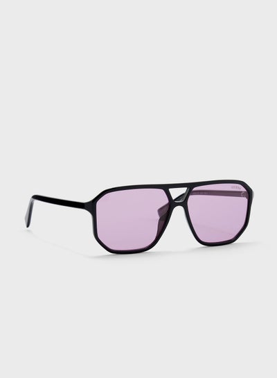 Buy Shiny Black Oversized Sunglasses in Saudi Arabia