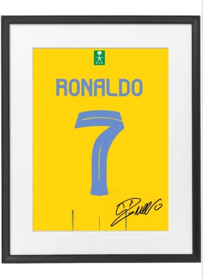 اشتري Cristiano Ronaldo Autographed Jersey - Framed Poster 50x40cm - CR7 -Football Memorabilia, Soccer Collectible, Gift for Fans في الامارات