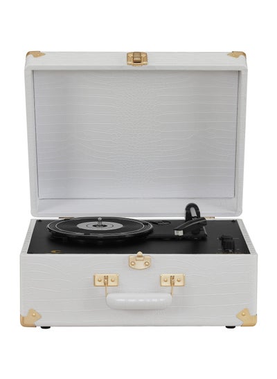 اشتري Crosley CR6253B-WC Anthology Vintage 3-Speed Bluetooth in/Out Suitcase Turntable White Crocodile في الامارات