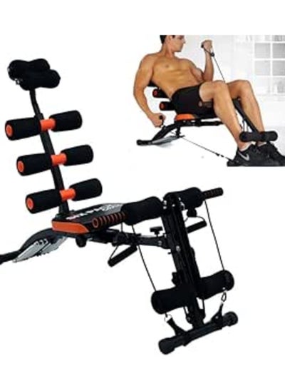 Buy Abdominal Training Machine Six Care Fitness Equipment 120K-Black*Orange in Egypt