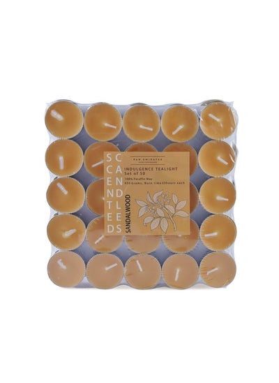 Buy Indulgence Sandalwood 50 -Piece Tealight Candle - 2.5 Hrs in UAE