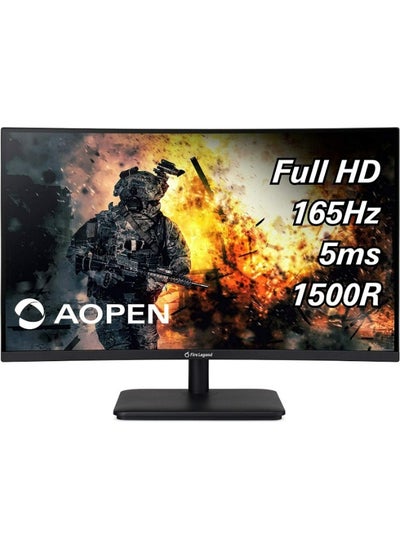 اشتري 27" AOpen, 1500R Curved Full Hd (1920 X 1080) VA Gaming Monitor With AMD Radeon Freesync Premium Technology, 165Hz (Display Port & 2 X Hdmi Ports) 27Hc5R Pbiipx في السعودية