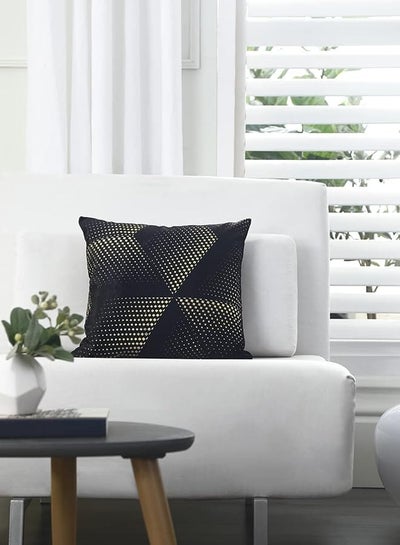 Buy Home Town Self Pattern Jacquard Black Cushion With Filler45X45Cm in Saudi Arabia